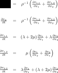 ######
#@v@1t##=       1  @@x1;11+ @-@x1;22

 @v@2t  =       1  @@x1;12+ @-@x2;22

 @-@1;t1 =   (  + 2  )@@vx1+    @v@x2-
                   1     2

 @-@1;t2 =         @@vx1+ @@vx2
                 2    1

 @--2;2 =     @v1+ (   +2   )@v2-
  @t       @x1          @x2
