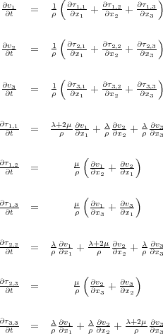 @v1      1   @--1;1  @--1;2  @--1;3
 @t  =       @x1 +  @x2 +  @x3

@v2      1   @  2;1  @  2;2  @  2;3
-@t  =    -  @x1-+ -@x2-+ -@x3

             @      @      @
@v@3t  =   1-  @x3;11+ -@x3;22+ -@3x;33

@- 1@;t1 =    +2 --@@vx11 +   -@@vx22 +  - @@xv33-

@- 1@;t2 =        -  @@vx12 + @@vx21

@- 1@;t3 =        -  @@vx13 + @@vx31

@- 2@;t2 =    -@@vx11 +   +2---@@vx22 +  - @@xv33-

@- 2@;t3 =        -  @@vx23 + @@vx32

@- 3;3 =   -@v1 +  -@v2+   +2-- @v3-
 @t        @x1     @x2        @x3
